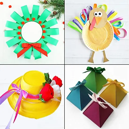 500 Yard Fabric Ribbon Satin Ribbon Rolls Silk Satin Roll, 25 Yard/Rolls, 20 Rolls, Satin Ribbon for Gift Package Wrapping Ribbon Bow Making Crafts Sewing Party Wedding, 2/5 Inch Wide {3}