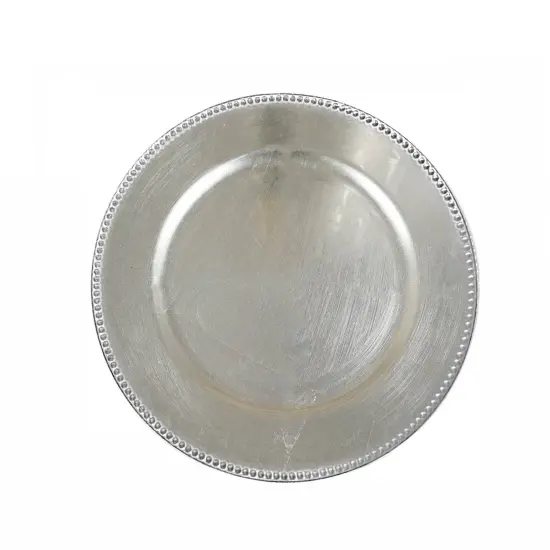 6 pcs of 13inch Charger Plates for Table Decor Silver {2}