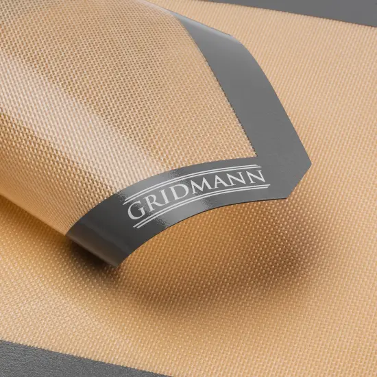 GRIDMANN Pro Silicone Baking Mat - Set of 2 Non-Stick Half Sheet (16-1/2" x 11-5/8") Food Safe Tray Pan Liners {3}