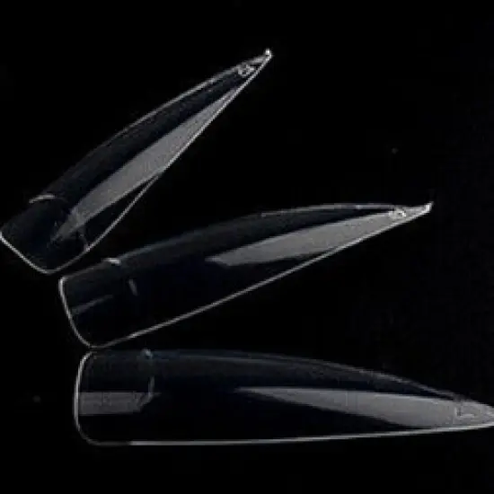 Kitcheniva Long Stiletto Pointy False Nail Tips Clear {1}