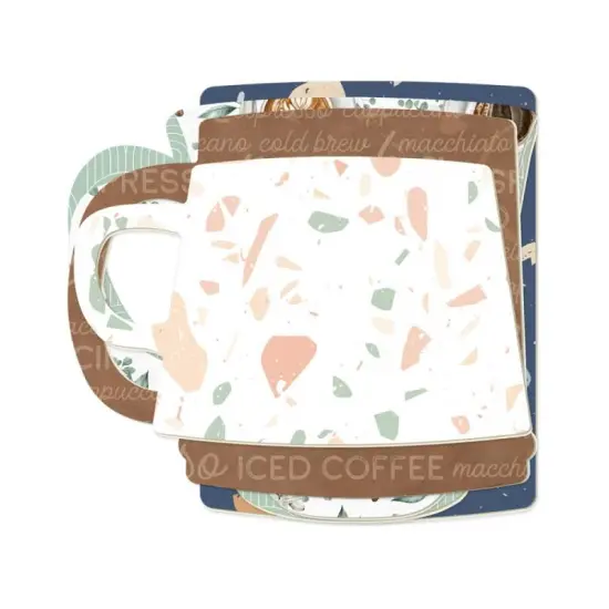 Light Chipboard Album Base With Papers Album Base - Coffee Break - P13 {5}