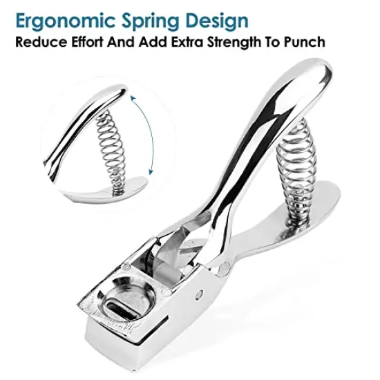 Hole Punch Slot Punch Badge Hole Punch for ID Cards,Hand Held,No Burrs Holes,One Slot Hole Puncher for ID Badges Hole Punch for Badge,Metal Hole Punch for ID Cards,Badge Holes,15mm x 3mm Hole {4}