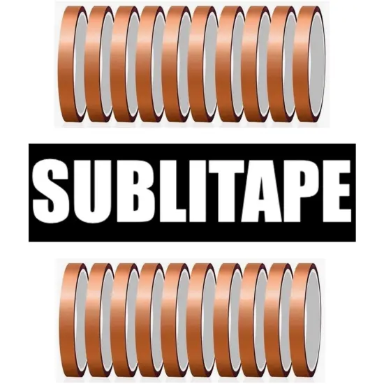20 rolls Heat resistant Tapes sublimation Press Transfer Thermal TAWNY 10mmx30m SUBLITAPE {1}