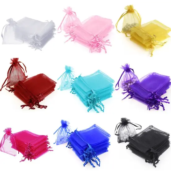 Kitcheniva 4" x 6" Organza Gift Candy Sheer Bags DIY Pouches 100 Pcs Coffee {2}