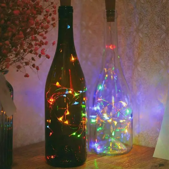 4Pcs Wine Bottle Cork Fairy String Light Multicolor {1}