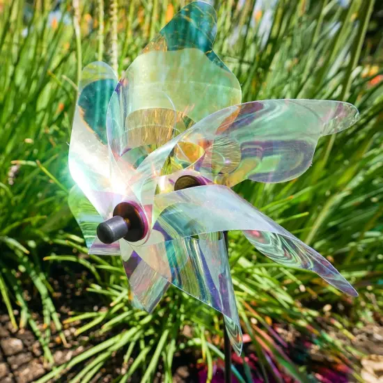 12-inch Iridescent Pinwheel Spinner {2}