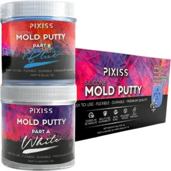 Moldable Putty (2 lbs) Silicone Mold Making Kit - For Creating Casting Molds for Soap Making Supplies, Jewelry Making, Sculpting and More {1}