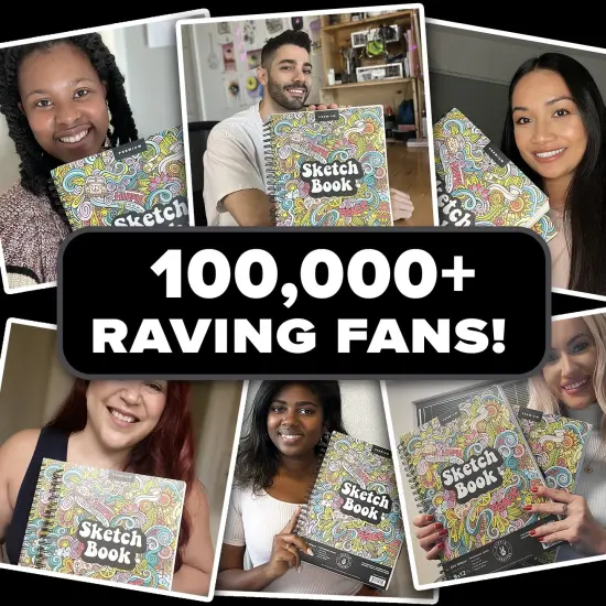 Sketch Book Pack 9 x 12 inches Pad, 2 Pack 100 Sheets Spiral Bound 65lb/100gsm, Acid Free Sketchbook Art Professional Artist Sketch Book for Drawing Painting Writing Paper Adults Kids Beginners {3}