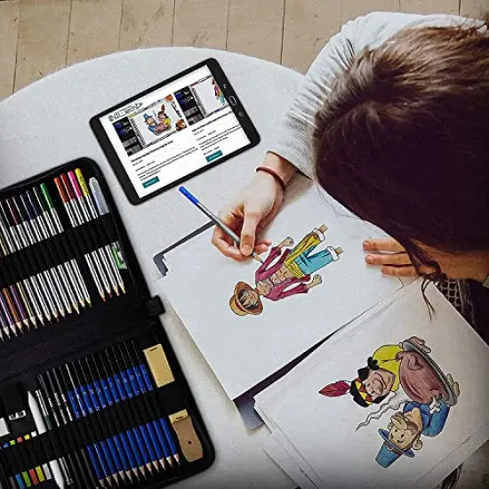 55 pieces Drawing Pencils Art Supplies &ndash; Colored Pencils For Kids, Teens, And Adults Includes Charcoal Pencils, Graphite Pencils, Sketch Pencils Digital Ebook Library Of Drawing Tutorials And Sketch book {4}