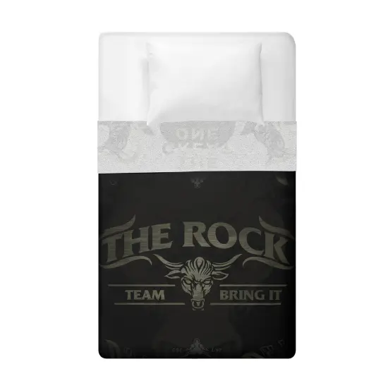 Sleep Squad WWE The Rock 60&rdquo; x 80&rdquo; Raschel Plush Blanket {5}