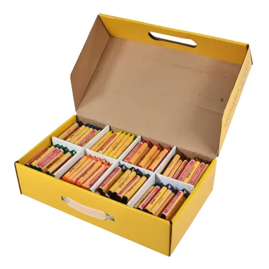 School Smart Large Crayons in Storage Box, Assorted Colors, Pack of 400 {3}