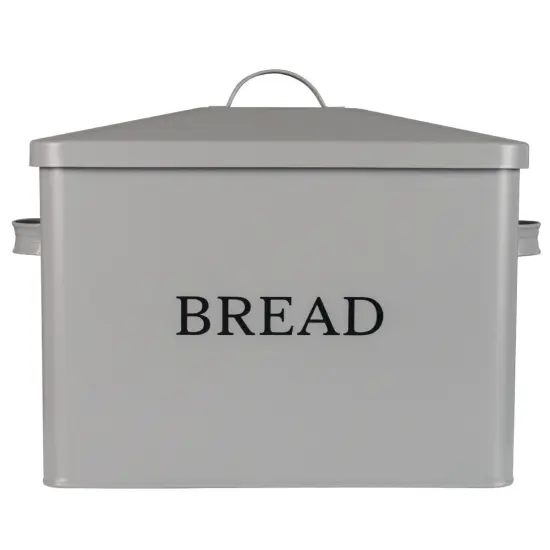 Large Stainless Steel Bread Box for Kitchen Countertop Gray {1}