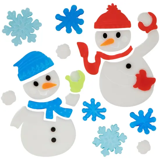 Northlight Set of 6 Double Sided Christmas Gel Window Clings Multi {4}