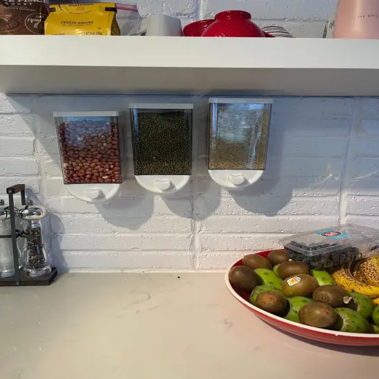 3 Pcs Rice Grain Cereal Dispenser Food Storage Container {2}