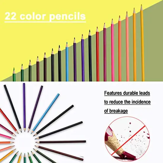 132-Piece Art Set, Deluxe Professional Color Set, Art Kit for Kids and Adult, With Compact Portable Case {5}