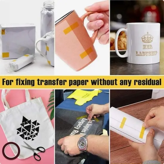 8 rolls Heat resistant tapes sublimation Press Transfer Thermal Tape 6mmx30m SUBLITAPE TAWNY {5}