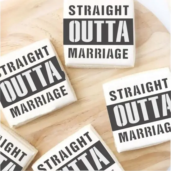 Straight Outta Marriage Cookie Stencil {3}