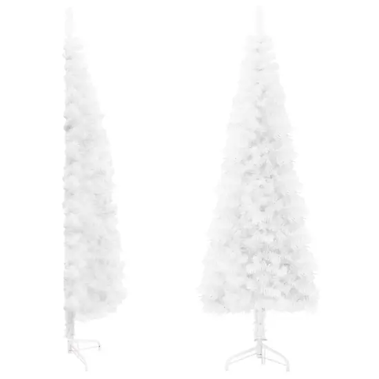 Slim Artificial Half Christmas Tree with Stand {2}