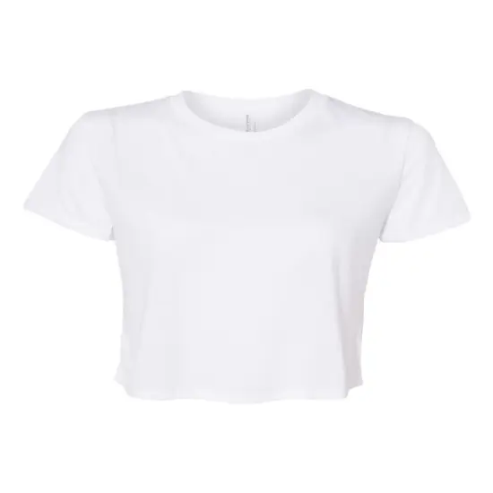 BELLA + CANVAS&reg; Women&rsquo;s Crewneck Short Sleeve Flowy Crop Tee White {2}