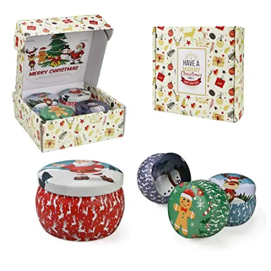 4 PackChristmas Candles Gifts for Women - Christmas Scented Candles Gifts Set - Aromatherapy Candle for Meditation, Yoga, Bath, Relaxing, SPA, Ideal Christmas Gifts for Mom Mother Friend Wife Present {2}