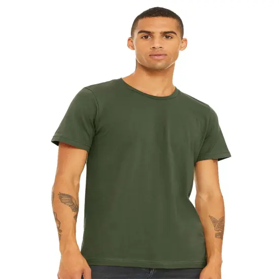 BELLA + CANVAS&reg; Jersey Crewneck Short Sleeve Tee Military green {1}