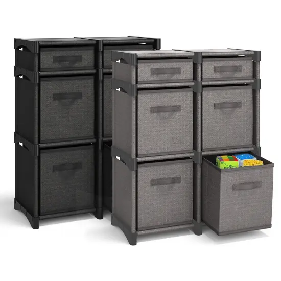 Cube Storage Organizer with Bins for Bedroom, Living Room, Office {4}