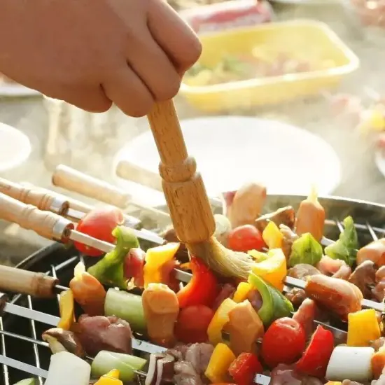 Wooden BBQ Brush for Basting, Cake Baking, and Buttering {2}