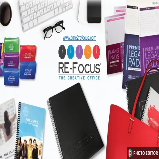 RE-FOCUS THE CREATIVE OFFICE, Professional To do and Appointment list pad, Legal size, 2 pack, 30 sheets each Blue {10}