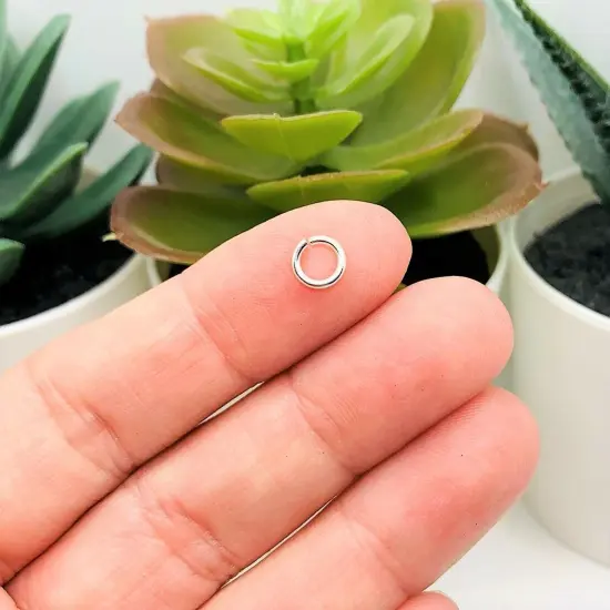 Kitcheniva 100 Pcs Silver Plated Open Jump Rings 6mm {2}