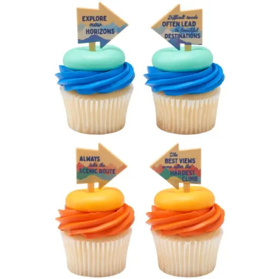 Adventure Awaits DecoPics Cupcake Decoration, 12ct {3}