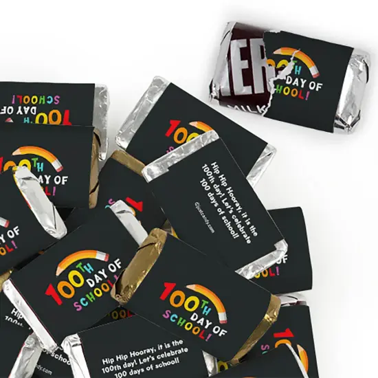 100th Day of School Candy Party Favors Hershey's Miniatures Chocolate {1}