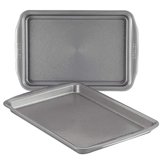 2 PACK Nonstick Bakeware Set, Nonstick Cookie Sheet / Baking Sheet - Gray {1}