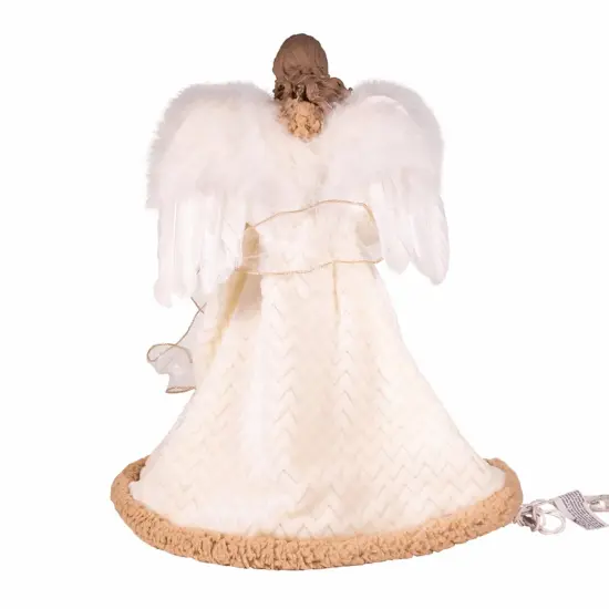 Kurt S. Adler UL 10-Light 16-Inch Sage Casual Angel Tree Topper {4}