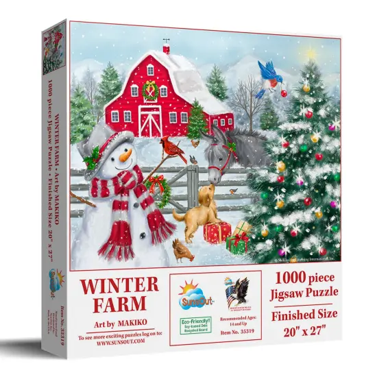 Sunsout Winter Farm 1000 pc Jigsaw Puzzle 35319 {3}