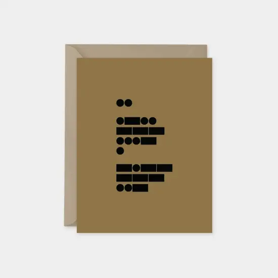 Morse code "I Love You" Card No. 4, {3}