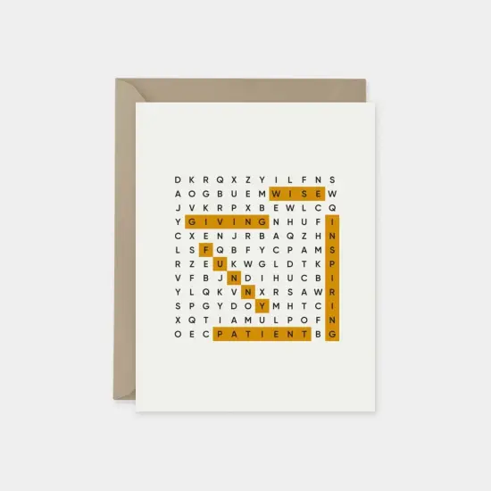 Parchment Father's Day Word Search Card {7}