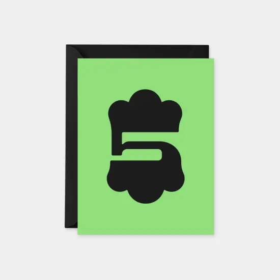 Birthday Age Card, Year Five, Ornate {1}