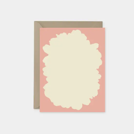 Dusty Rose Flower Silhouette Card with {3}