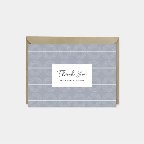Fine Line Deco Pattern Thank You Card X, {1}