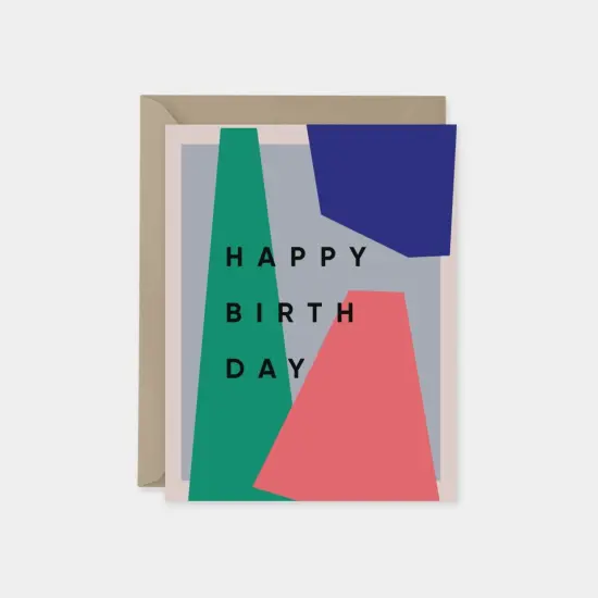 Birthday Modern Shapes Card {1}