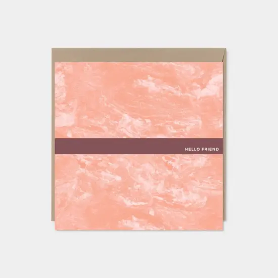 "Hello Friend" Card with Natural Texture {1}