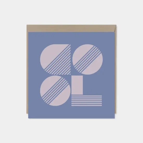 "COOL" Modern Geo Typography Card Set {1}