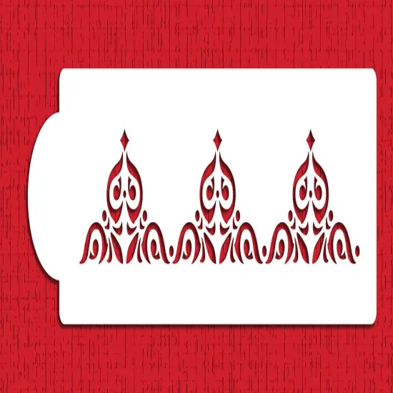 Mexican Tile Cake Stencil Tier #1 | C541 by Designer Stencils | Stencils for Royal Icing, Airbrush, Dusting Powder | {1}