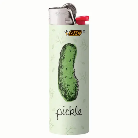 BIC Maxi Pocket Lighter, Special Edition Pickle Collection, Assorted Unique Lighter Designs, 6 Count Pack of Lighters {3}