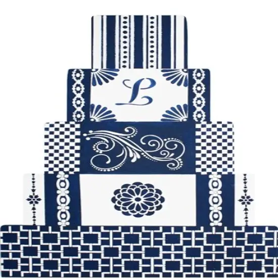 Five Scroll Cake Stencil Set | C480 by Designer Stencils | Cake Decorating Tools | Baking Stencils for Royal Icing, Airbrush, Dusting Powder | Reusable Plastic Food Grade Stencil for Cakes | Easy to Use & Clean Cake Stencil {3}