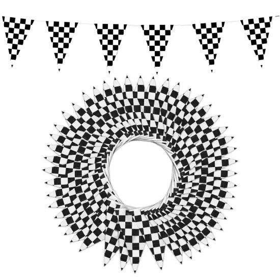 100 Feet Checkered Pennant Banner {1}