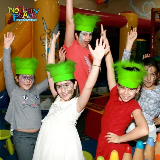 Hairy Costume Headband - Fun Fuzzy Crazy Hair Wig Troll Yellow {5}