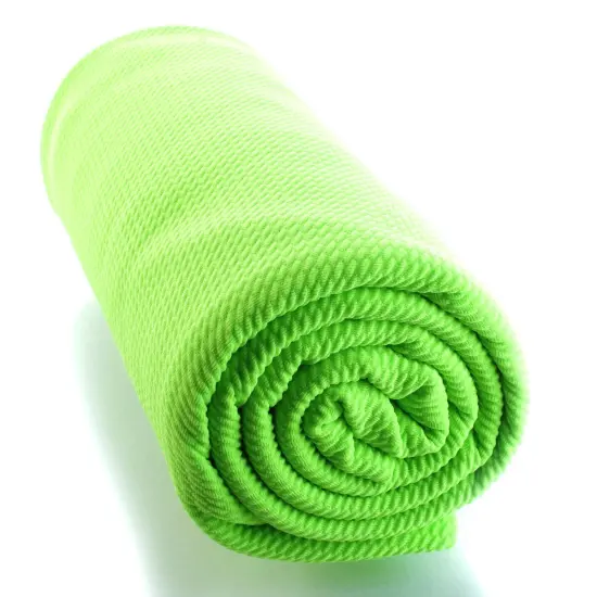 Solid 4 way Stretch Liverpool Bullet Fabric Neon Green {1}