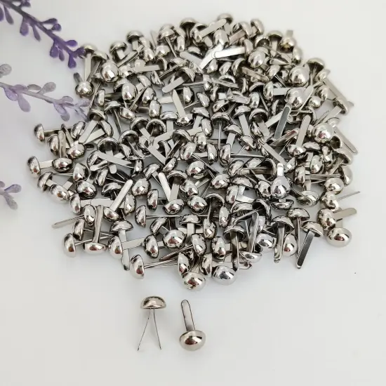 Dress My Craft Mini Brads 6mm 50/Pkg-Chrome {3}