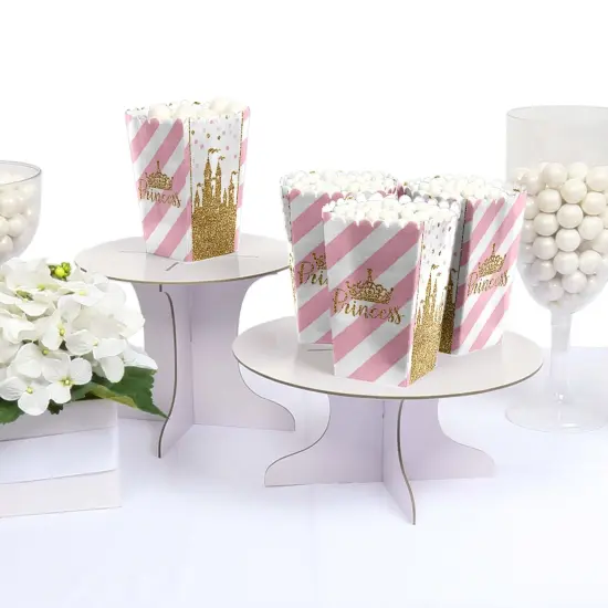 Big Dot of Happiness Little Princess Crown - Pink and Gold Princess Baby Shower or Birthday Party Favor Popcorn Treat Boxes - Set of 12 {4}